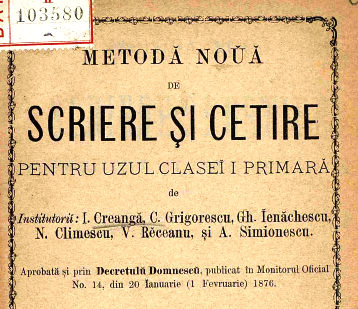 Pe 11 septembrie 1868 a apărut primul Abecedar românesc, publicat în 4.000 de exemplare