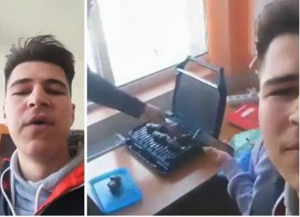 Imagini cu elevii unei clase a XI-a care prăjesc mici în sala de curs. S-a declanşat o anchetă oficială