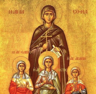 Patimile Sfintei Sofia, ocrotitoarea mamelor de fete. Sfantul crestin pe care ortodocsii il praznuiesc pe 17 septembrie