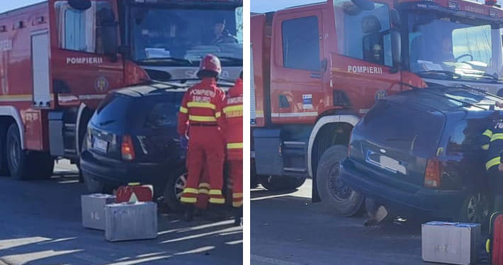 Mașină de pompieri,implicată într-un incendiu la Neamț