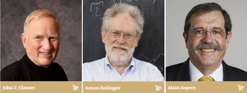 Premiul Nobel pentru Fizică pe 2022 a fost acordat cercetătorilor Alain Aspect, John F. Clauser şi Anton Zeilinger