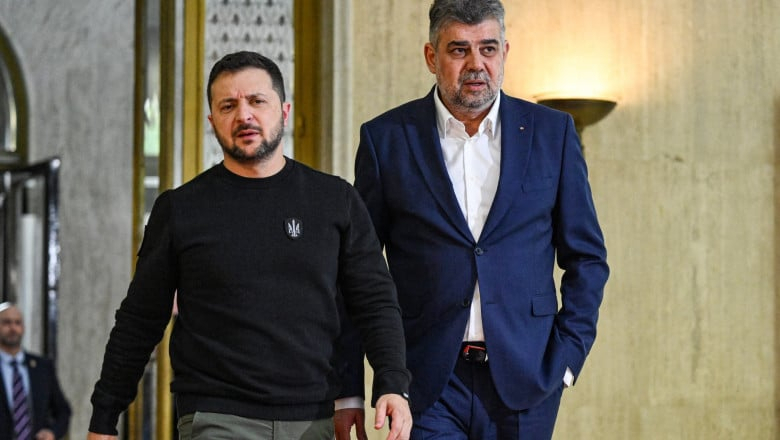 Marcel Ciolacu iluminează Palatul Victoria în culorile Ucrainei