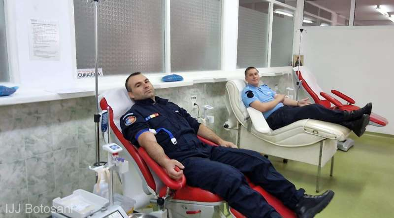 Un jandarm din Botoșani a donat sânge de 27 de ori