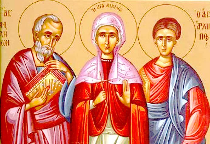 Calendar Ortodox, 22 noiembrie. Sfinții Apostoli Filimon, Onisim și Arhip, cei care au stat la dreapta Sfântului Apostol Pavel