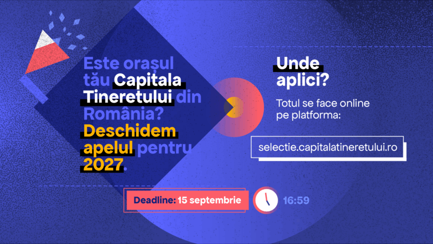 Se caută Capitala Tineretului din România 2027. Miza este dată de 50.000 de euro și un an de transformare urbană