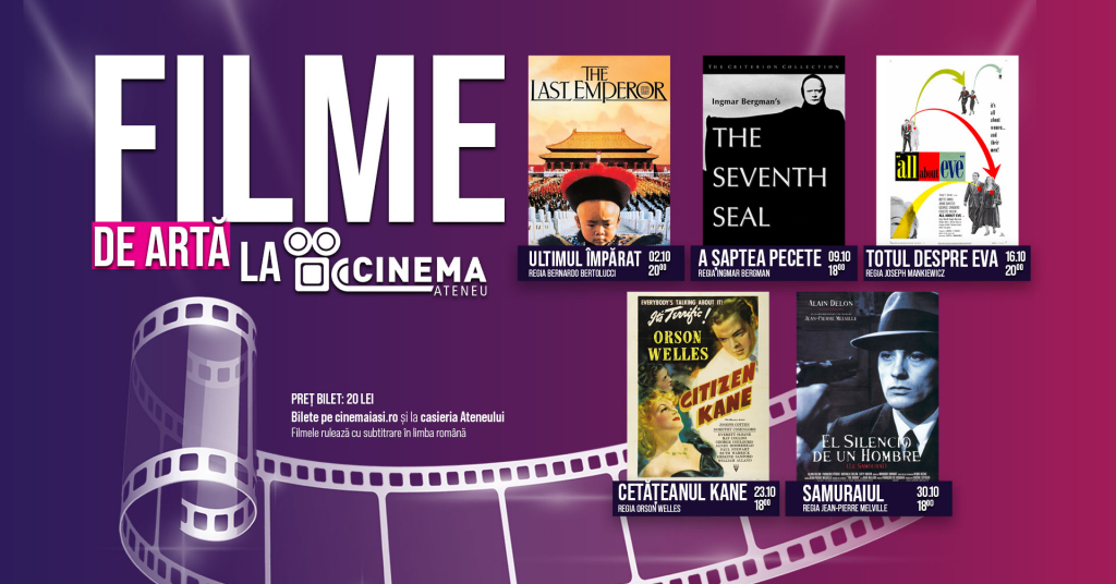  Cinci filme de artă în luna octombrie, la Cinema Ateneu