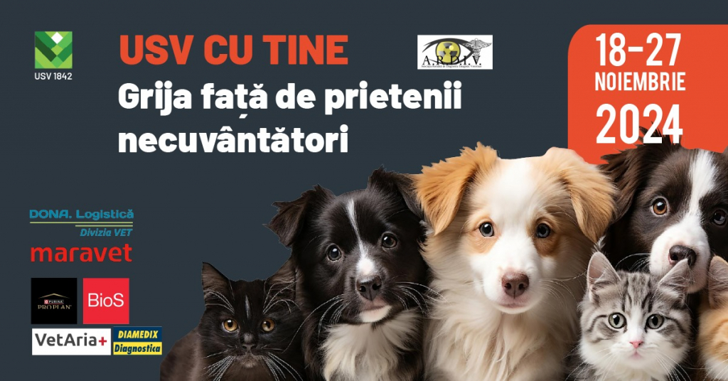 Peste 200 animale de companie vor fi consultate sau vaccinate,  în mod gratuit datorită campaniei desfășurate la USV Iași