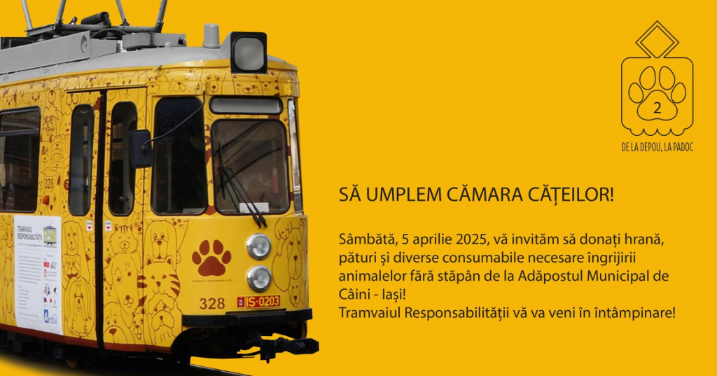 „Tramvaiul Responsabilității” pornește din nou la drum pentru cățeii fără stăpân