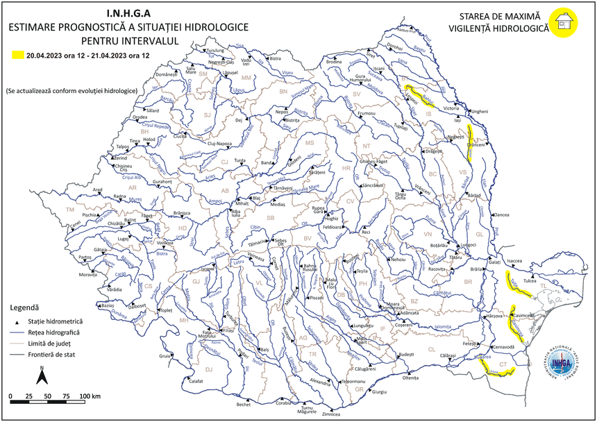 Iașul și Vasluiul, amenințate de inundații