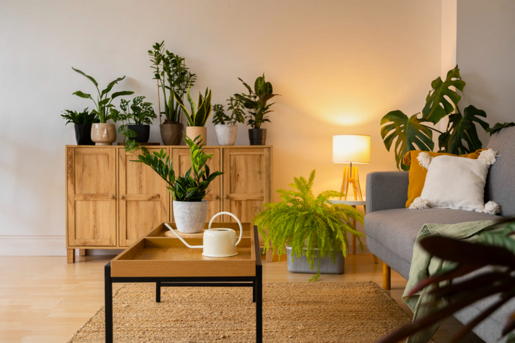 10 sfaturi pentru decorarea camerei de zi cu plante