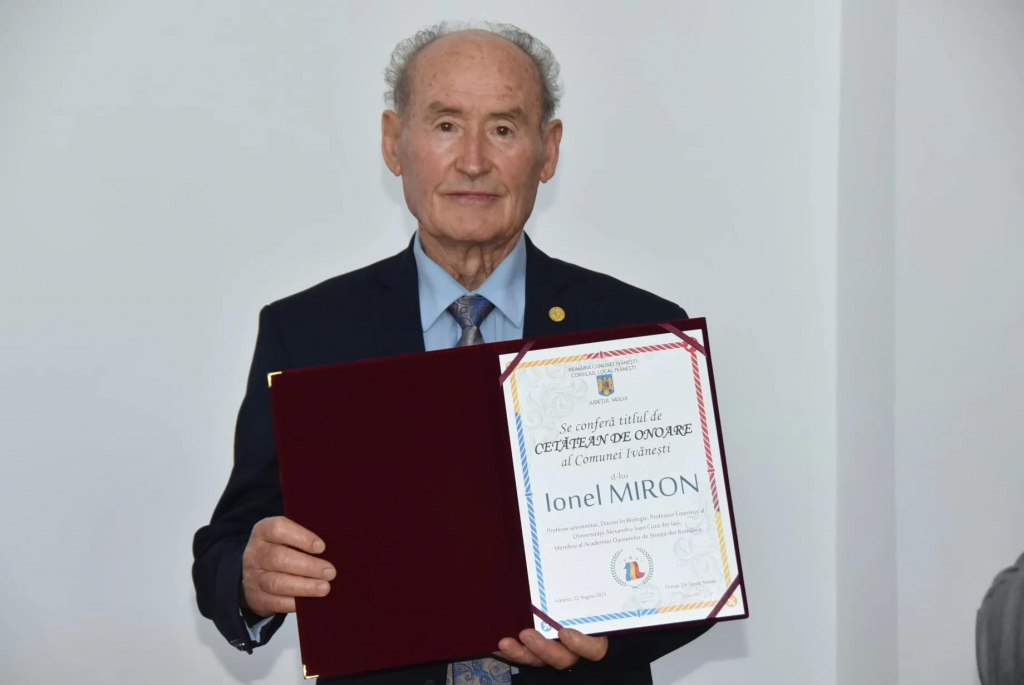 Sărbătorit la 90 de ani, profesorul Ionel Miron va primi titlul de Cetățean de Onoare al municipiului Iași