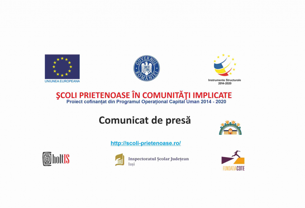 ŞCOLI PRIETENOASE ÎN COMUNITĂŢI IMPLICATE