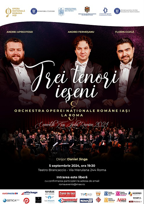 3 tenori ieșeni vor cântape una din scenele istorice ale Romei