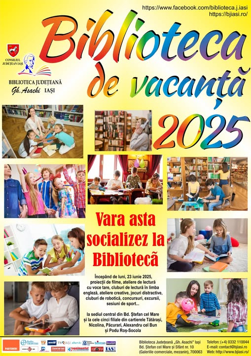 Vacanță cu povești și voie bună la Biblioteca Județeană Iași