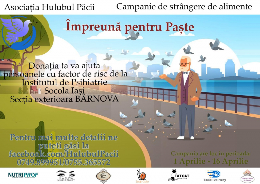 „Împreună de Paște” – campanie dedicată bolnavilor de la Secția Bârnova a Institutului de Psihiatrie Socola
