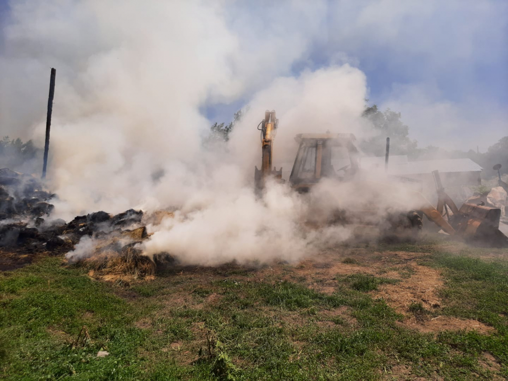 Incendiu la Plevna - comuna Suharău din judeţul Botoşani