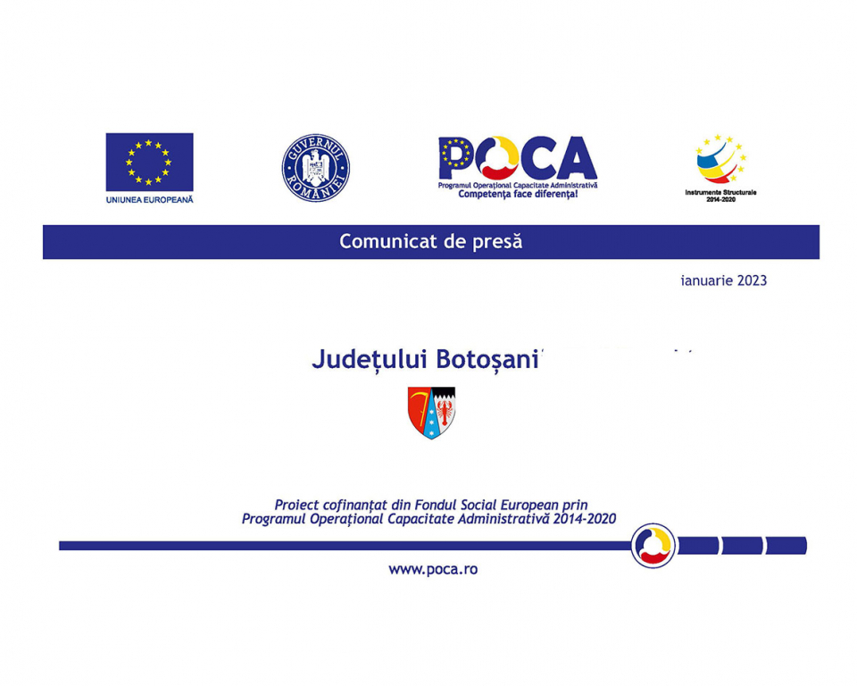 Județul Botoșani anunță finalizarea activităților proiectului: „Sprijin pentru implementarea de instrumente anticorupție în administrația Județului Botoșani”