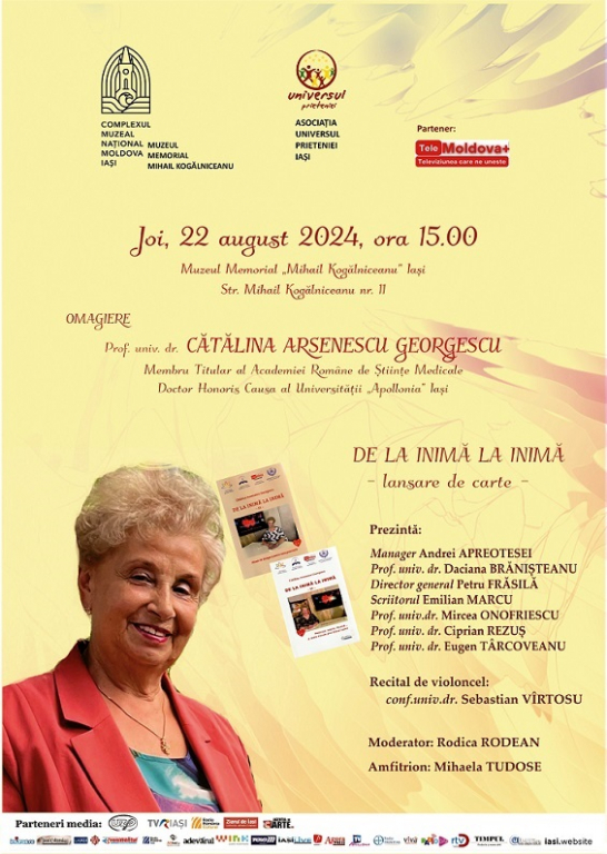 Prof. univ. dr. Cătălina Arsenescu Georgescu, omagiată la Muzeul Memorial „Mihail Kogălniceanu” Iaşi