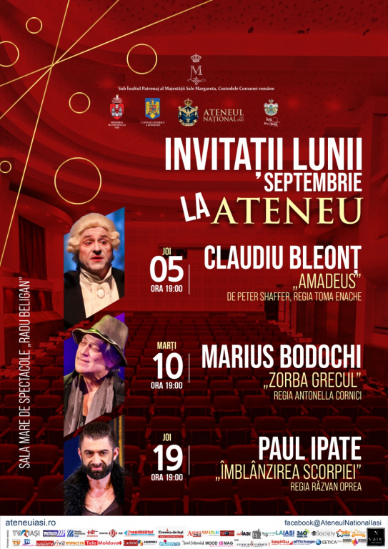  Septembrie a început în forță la Ateneul Național din Iași, alături de invitați speciali