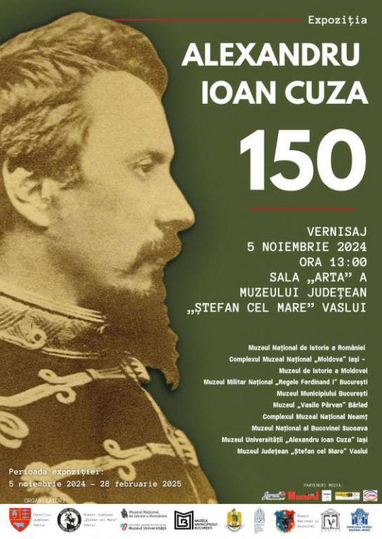   Expoziție dedicată lui Alexandru Ioan Cuza, la Vaslui