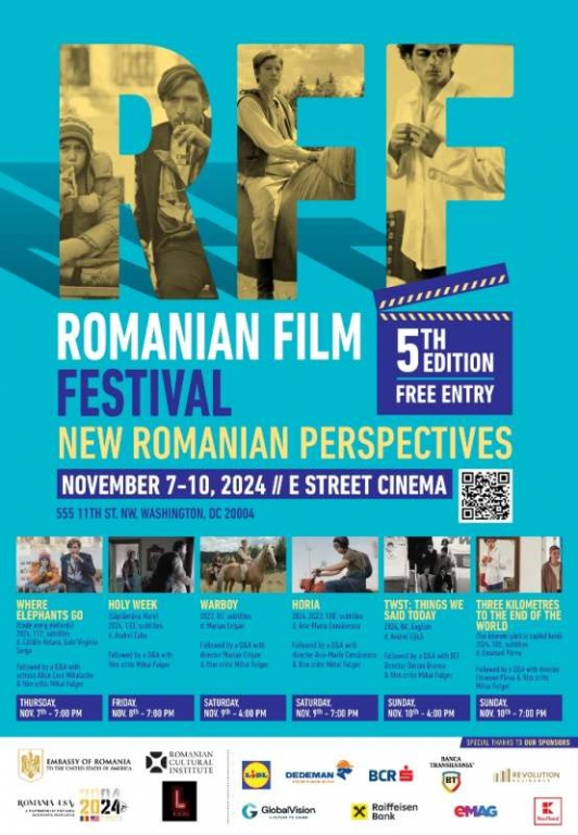 Cea de-a cincea ediţie a Festivalului de Film Românesc va avea loc la  Washington