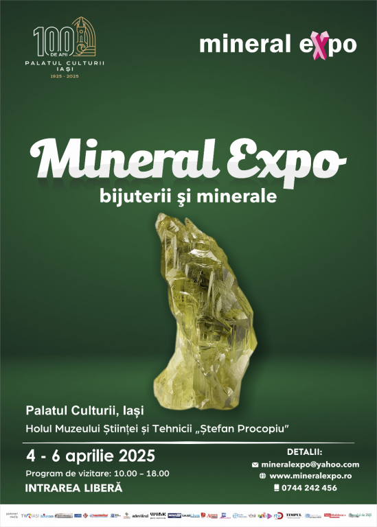 Heliodorul, comoara de 980 de carate de la Palatul Culturii. Cristale rare și bijuterii uimitoare la „Mineral Expo”