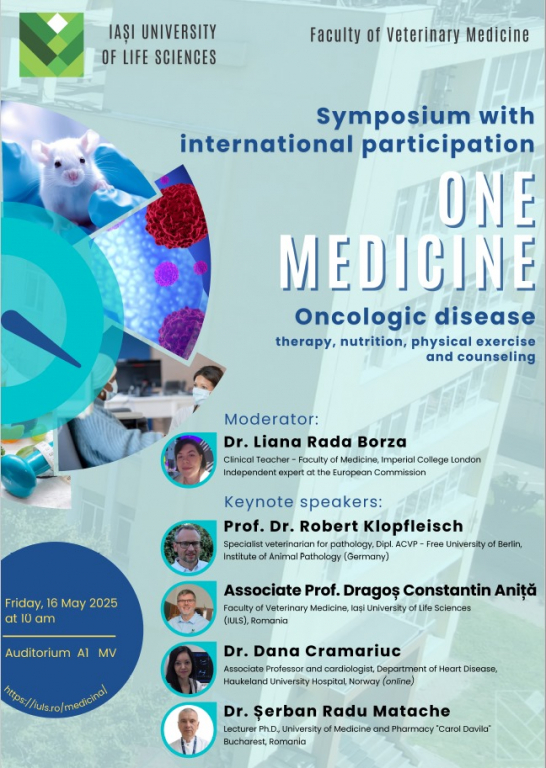 Simpozion interdisciplinar cu participare internațională la  Facultatea de Medicină Veterinară a USV Iași