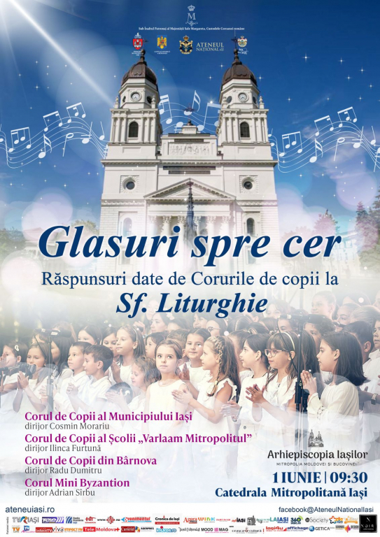 Pe 1 Iunie, patru coruri susțin Sfânta Liturghie la Catedrala Mitropolitană din Iași