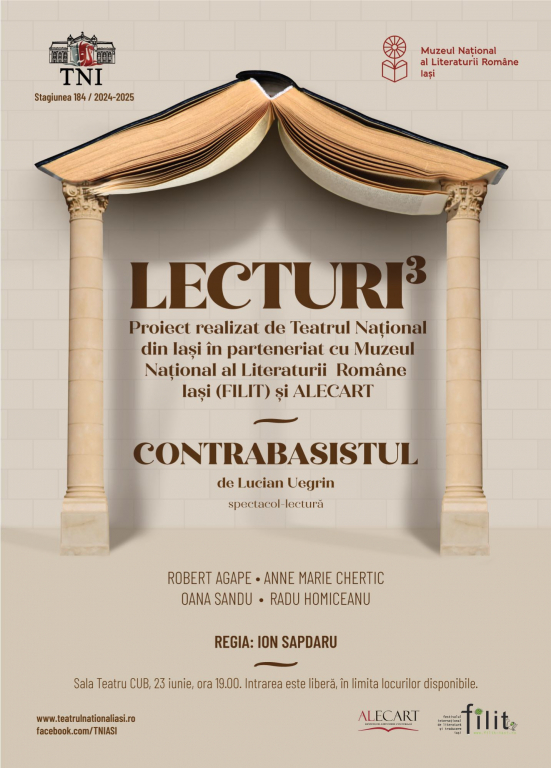 „Contrabasistul” , ultimul spectacol-lectură al stagiunii Teatrului Național Iași