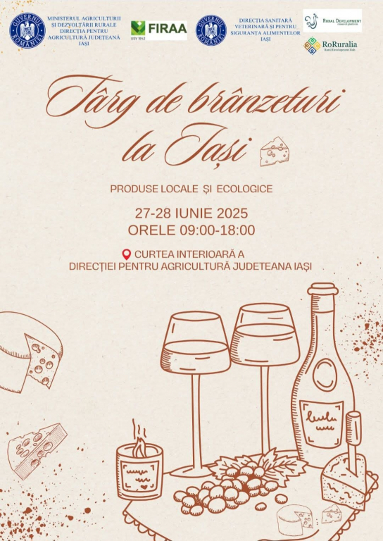 Târgul de Brânzeturi de la Iași, două zile de gust autentic, produse locale și ecologice