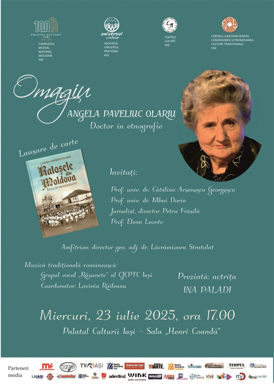 Angela Paveliuc Olariu, vocea care a salvat memoria culturală a Moldovei, omagiată la Iași