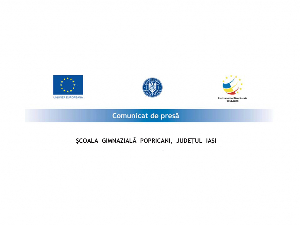 ȘCOALA GIMNAZIALĂ POPRICANI, JUDEȚUL IAȘI – ACHIZIȚIA DE ECHIPAMENTE MOBILE IT PENTRU UZ SCOLAR” – Finalizarea implementării proiectului 