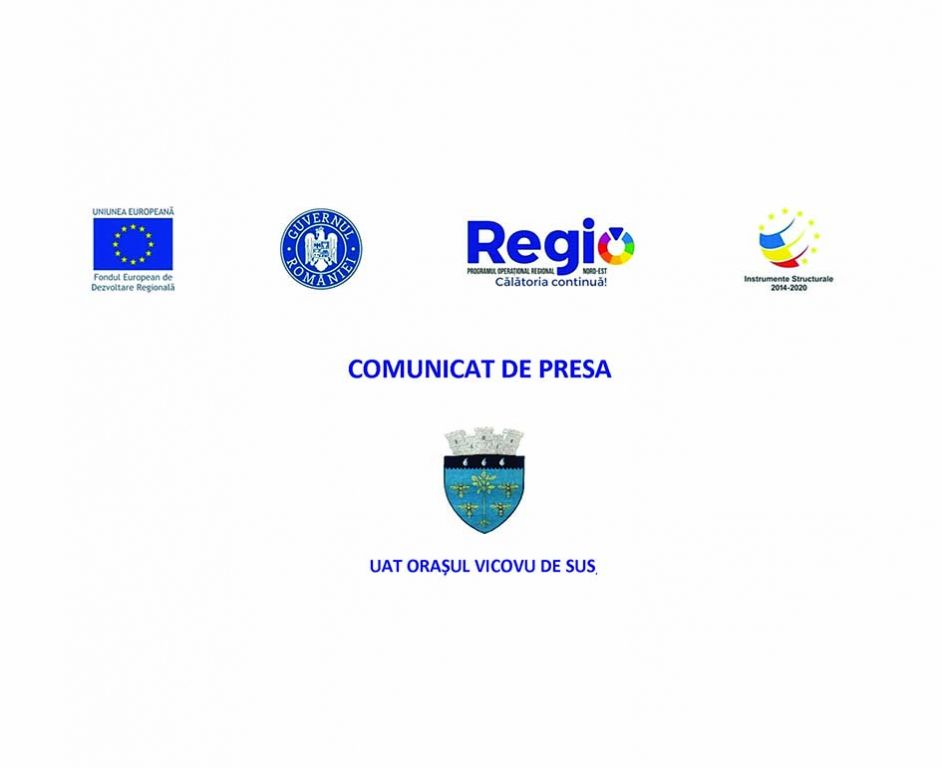UAT Orașul Vicovu de Sus anunță finalizarea proiectului „Extinderea suprafeței de spații verzi în orașul vicovu de sus prin reconversia funcțională a două terenuri neutilizate”