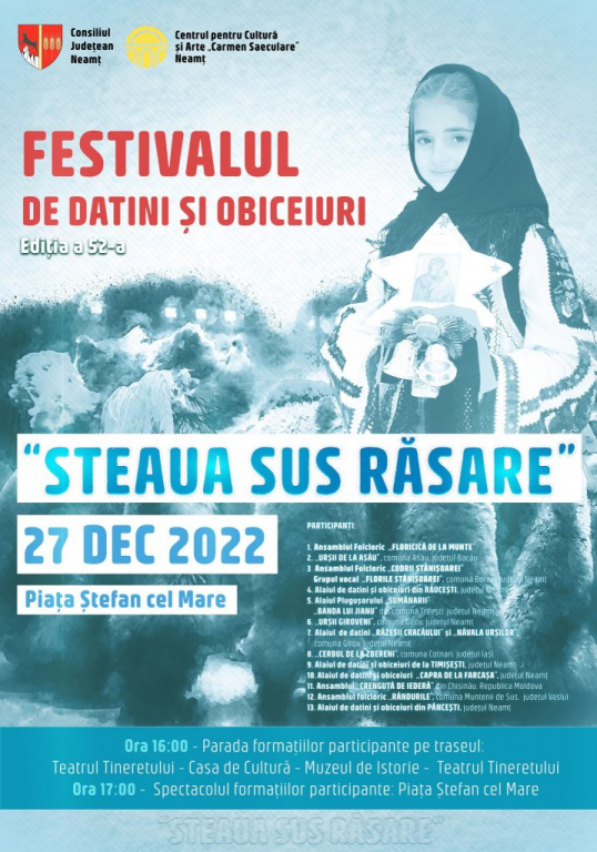 Festival de datini și obiceiuri, la Piatra Neamț